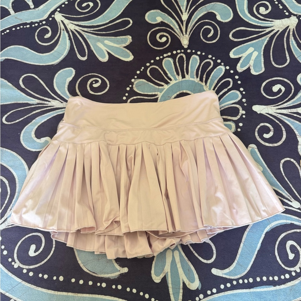 Pleated Mini Skirt in Light Pink